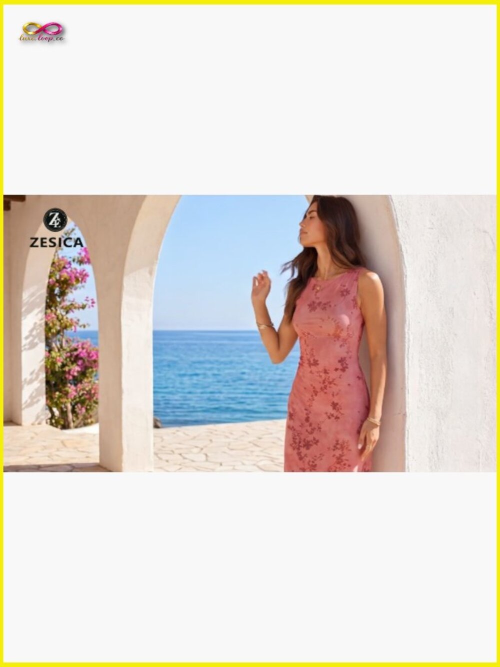 Sleeveless Floral Bodycon Maxi Dress Ruched Mesh Mermaid Hem Wedding Guest - Picture 7 of 7